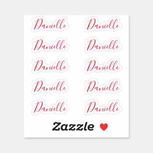 Set of 10 - Elegant Signature Script Name Danielle Sticker