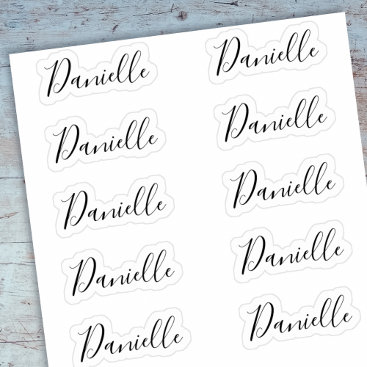 Set of 10 - Elegant Signature Script Name Danielle Sticker