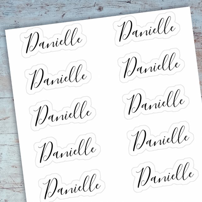 Set of 10 - Elegant Signature Script Name Danielle Sticker (Creator Uploaded)