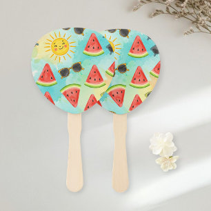 Set of 10 Funny Watermelon Fans - Fresh Fruit