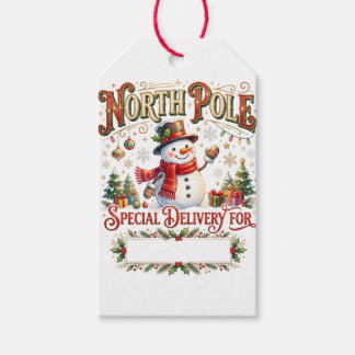 Set of 10 North Pole Gift Tags