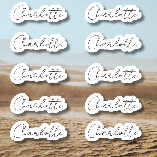 Set of 10 | Small Elegant Script Name Sticker (Creator Uploaded)