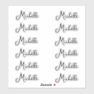 Set of 12 - Elegant Script Name Sticker