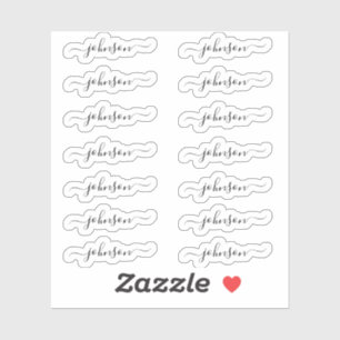 Set of 14 - Custom Elegant Signature Script Name  Sticker