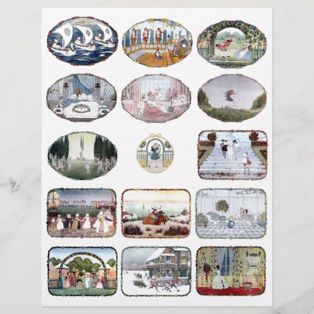 Set of 15 - Children's Book Images Collage Sheet (Front)