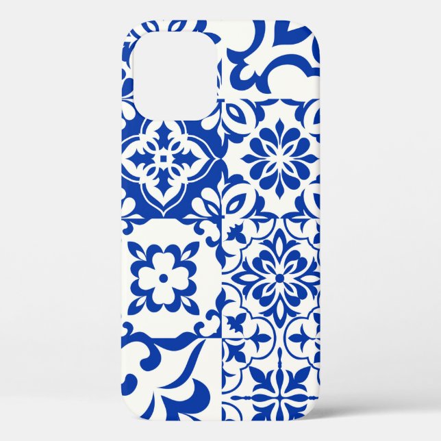 Set of 16 tiles Azulejos in blue,  white. Original Case-Mate iPhone Case (Back)
