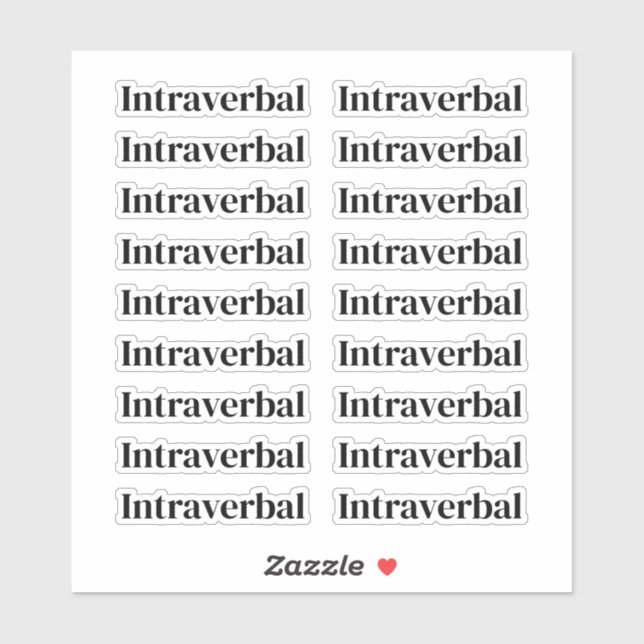 Set of 18 ABA Labels | Autism Therapy Stickers (Sheet)