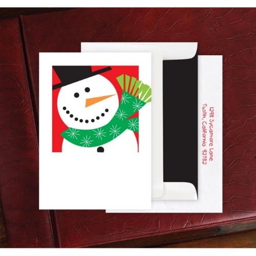 Set of 24 Classic Jolly Snowman Christmas Cards