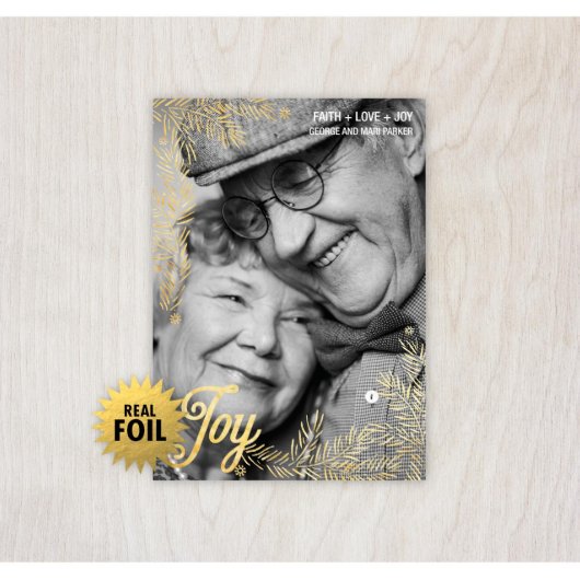 Set of 24 Elegant Gold Foil Joyful Springs Card (Card)