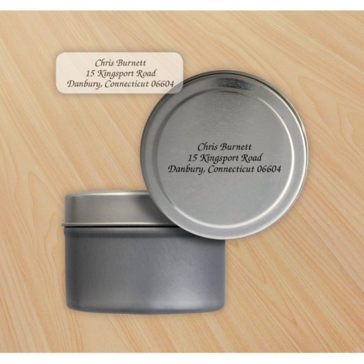 Set of 250 Transparent Return Address Labels (Front)