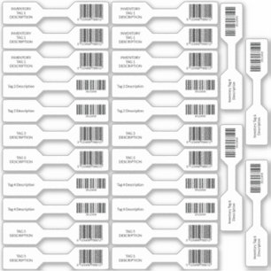 Set of 26 UPC Barcode Inventory Barbell Sticker