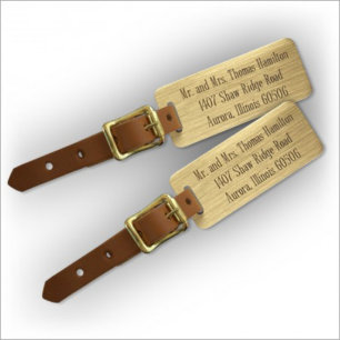 Set of 2 High-Quality Engraved Luggage Tags