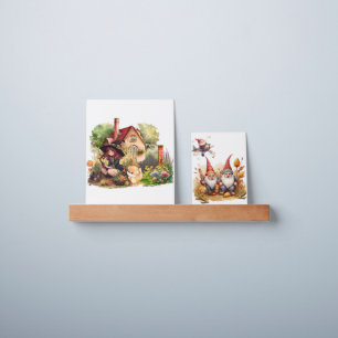 Set of 2 Little Witch and Gnome Picture Ledge