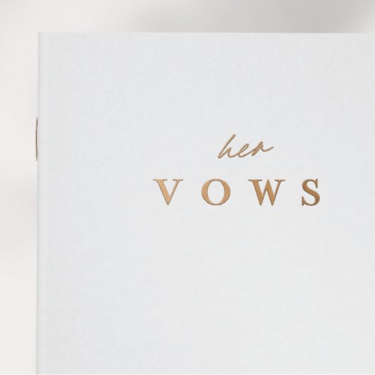 Set of 2 Luxurious His and Her Vow Books (Front)