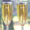 Set of 2 Romantic Engraved Glass Champagne Flutes