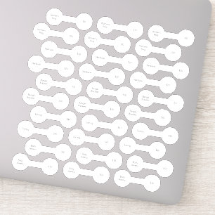 Set of 30 Jewelry Barbell Sale Price Five-Product Sticker