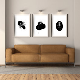 Set Of 3 Abstract Geometric Poster