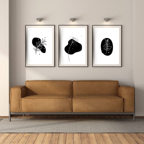 Set Of 3 Abstract Geometric Poster