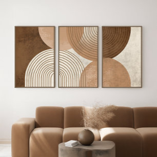 Set of 3 Abstract Japandi Wall Art Prints
