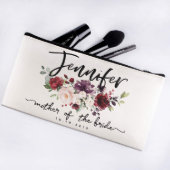 Set Of 3 Classic Roses Floral Canvas Cosmetic Bags (Front)