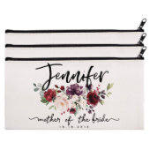Set Of 3 Classic Roses Floral Canvas Cosmetic Bags (Set)