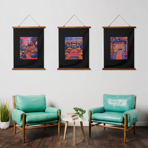 Set of 3 Coordinating Wall Tapestries