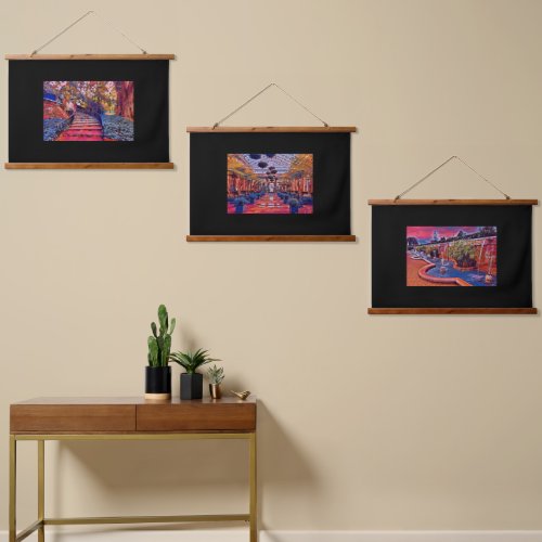 Set of 3 Coordinating Wall Tapestries