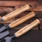 Set of 3 Engraved Natural Wood Garden Utensils
