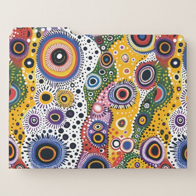 Set of 3 Files with Psychedelic Printing File Folder (Back Right)