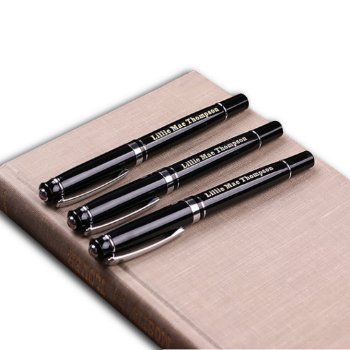Set Of 3 High Quality Silver Accented Metal Pens by tealsprairie at Zazzle