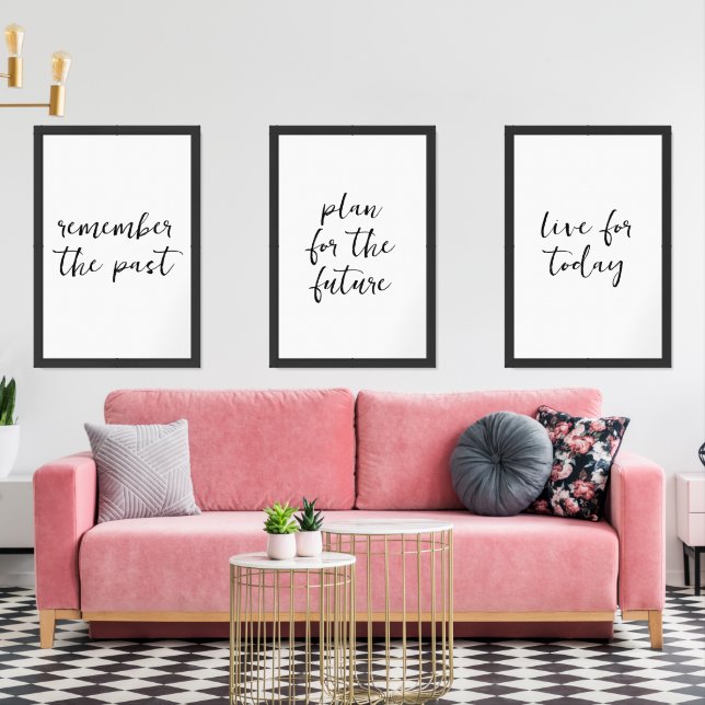 Set of 3 Inspirational Art Quotes (Livingroom)