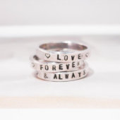 Set of 3 Personalized Sterling Silver Rings (Front)