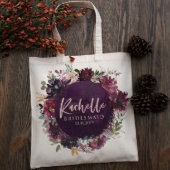 Set Of 3 Pink And Purple Floral Canvas Tote Bags (Front)