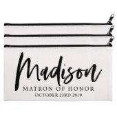 Set Of 3 Sophisticated Canvas Cosmetic Bags (Set)