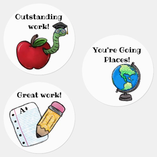 Set of 3 Teacher Stickers