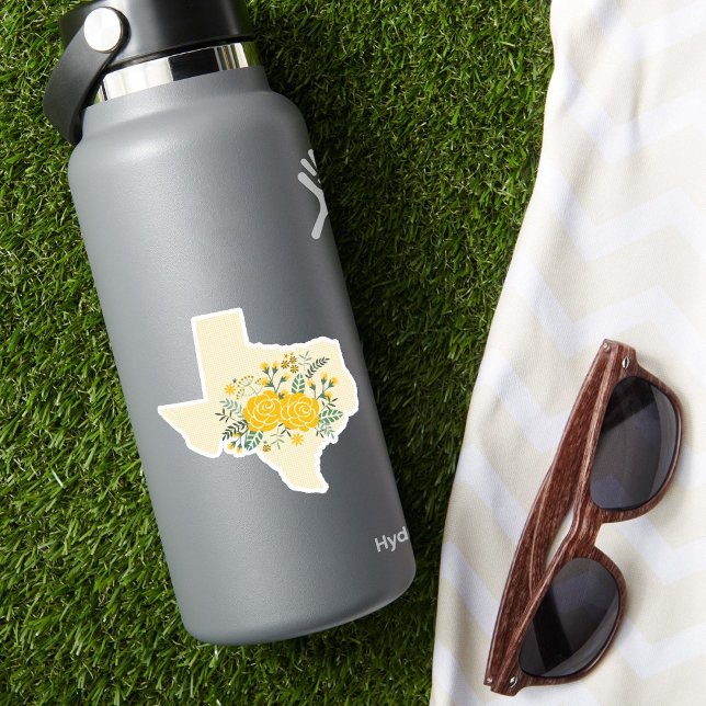 Set of 3 Yellow Rose of Texas Gingham State Sticker (Creator Uploaded)