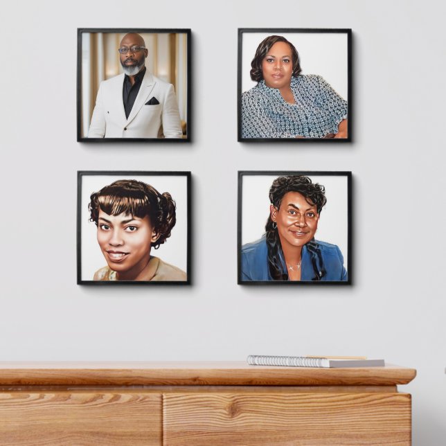 Set of 4 Design Your own Peel And Stick Photo Tile (Dresser)