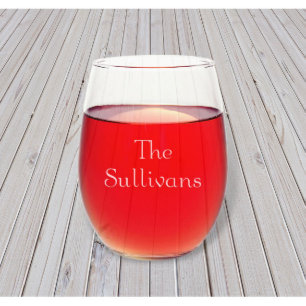 Set Of 4 Elegant Engraved Stemless Wine Glasses