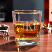 Set of 4 Engraved Rutherford Whiskey Glasses (Front)