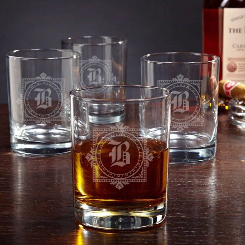 Set Of 4 Engraved Winchester Whiskey Glasses