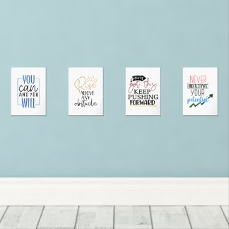 Set of 4 Inspirational Quote Prints – Motivational