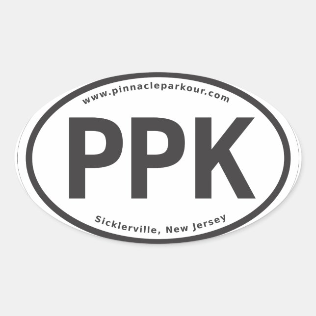 SET OF 4 PPK OVAL STICKERS (Front)