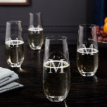 Set of 4 Stemless Engraved Reims Champagne Flutes<br><div class="desc">These stemless champagne flutes are the perfect gift for housewarmings,  brunch hostess,  or even bridesmaids.</div>