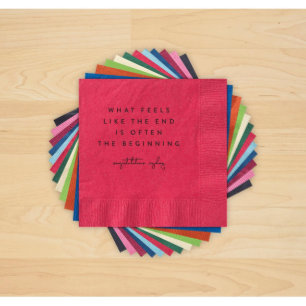 Set of 50 Motivational Letterpress Paper Napkins