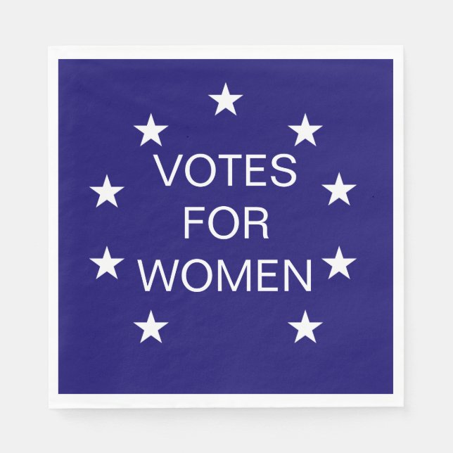 Set of 50 Suffrage Votes for Women Paper Napkins (Front)