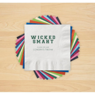 Set of 50 Wicked Smaht Letterpress Paper Napkins
