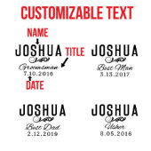 Set of 5 Classic Groomsmen 25 oz. Beer Mugs (Design)