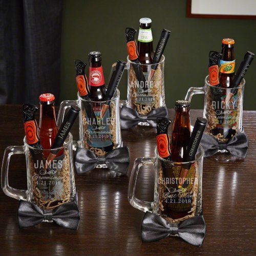 Set of 5 Cool Openers Knives Bowties  Beer Mugs