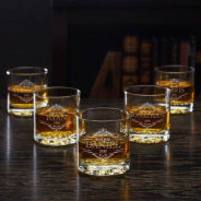 Set Of 5 Engraved Buckman Whiskey Glasses at Zazzle