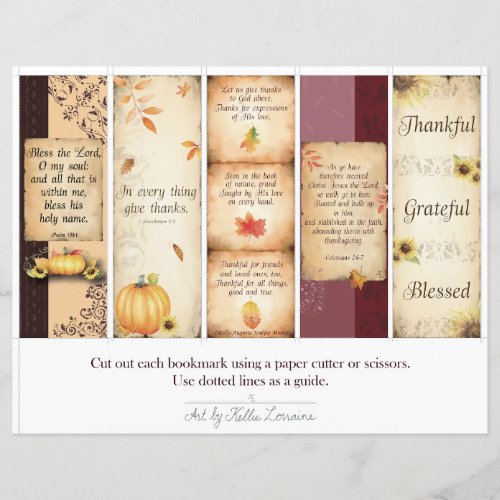 Set of 5 Gratitude Bookmarks